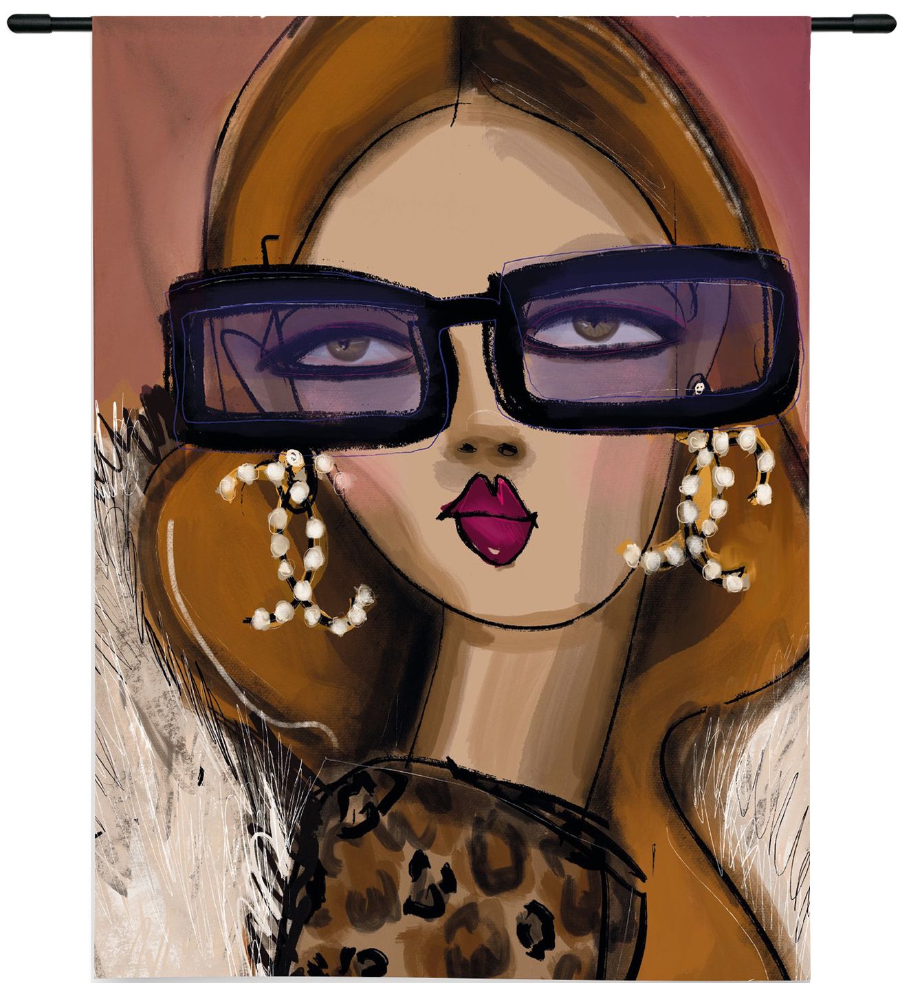 Wandkleed Diva
