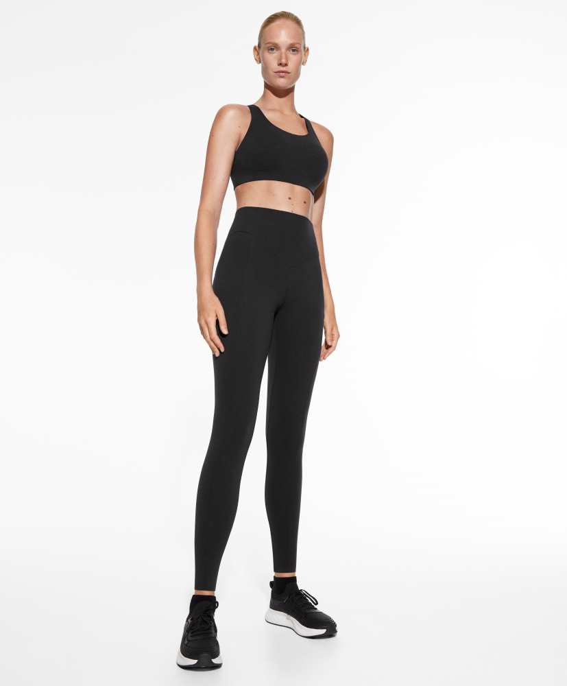 Leggings de compressão com bolso no tornozelo, 65 cm