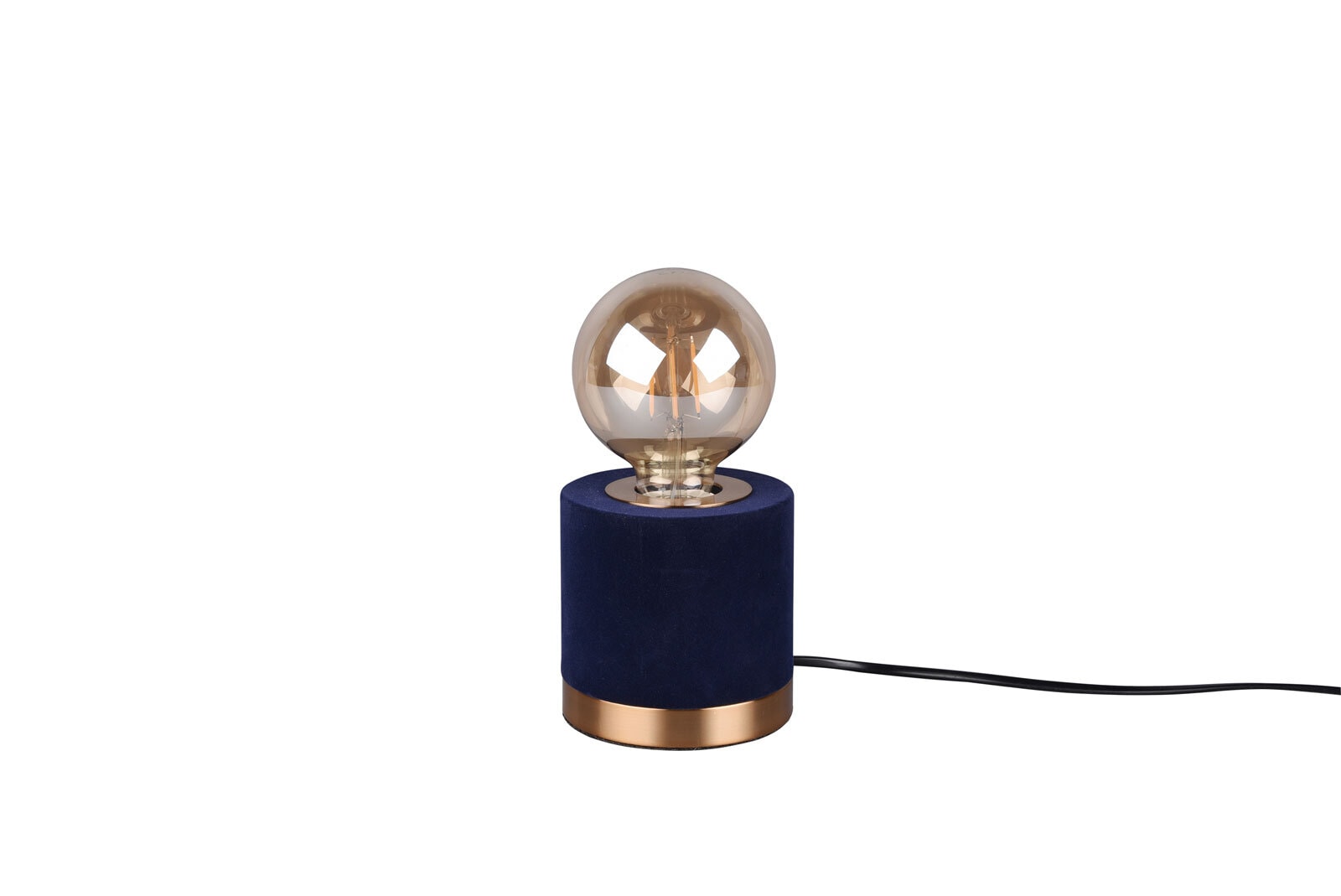 Retrofit Tischlampe JUDY messingfarbig /blau