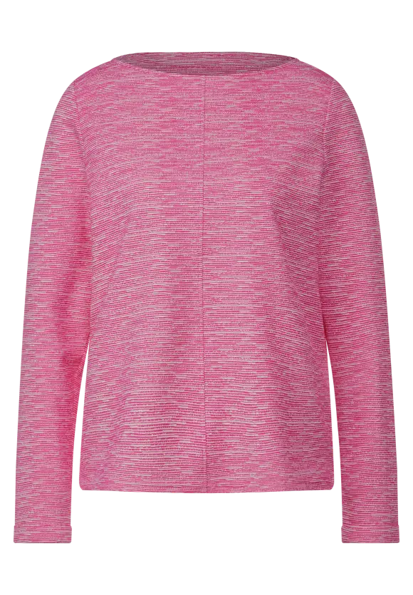 Struktur Langarmshirt - cozy pink