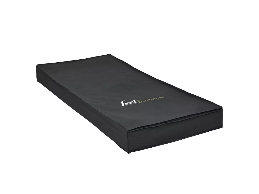 Housse de rangement de matelas 90x190 cm tissu noir SOMNUM