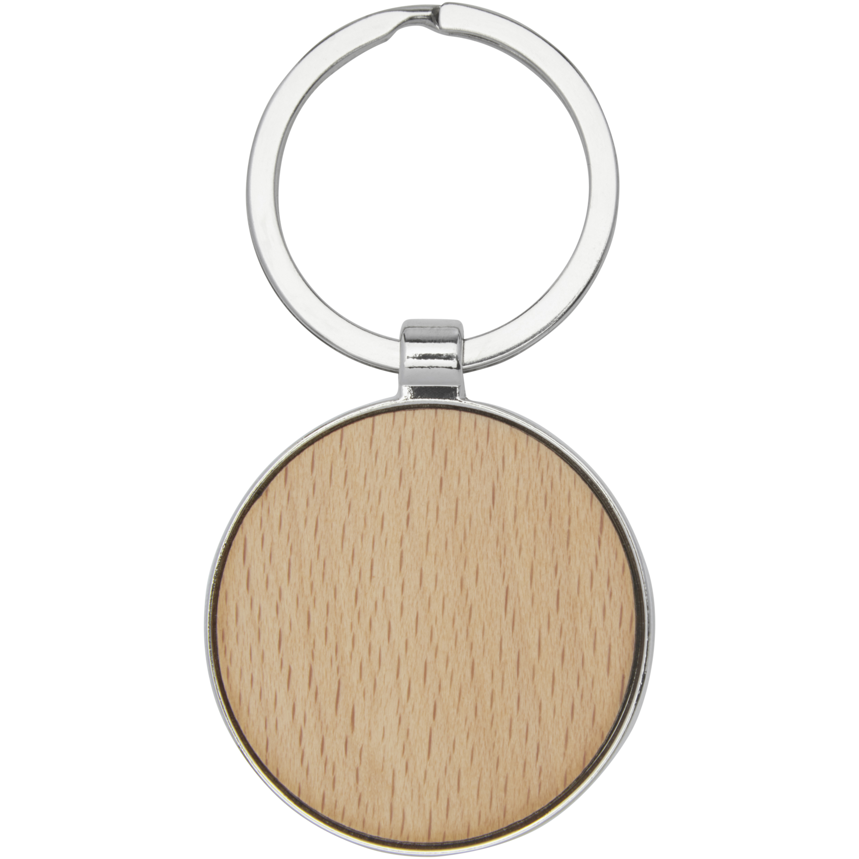 EgotierPro 118123 - Porte-clés rond Moreno en bois de hêtre