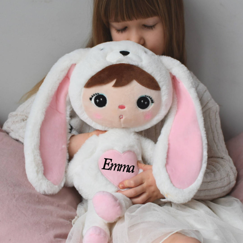 XL Bunny doll (gepersonaliseerd) - White