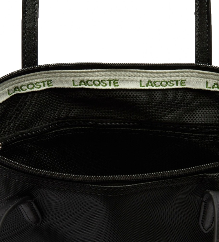 Sacola de compras Lacoste feminina preta - 24x24,5x14,5cm