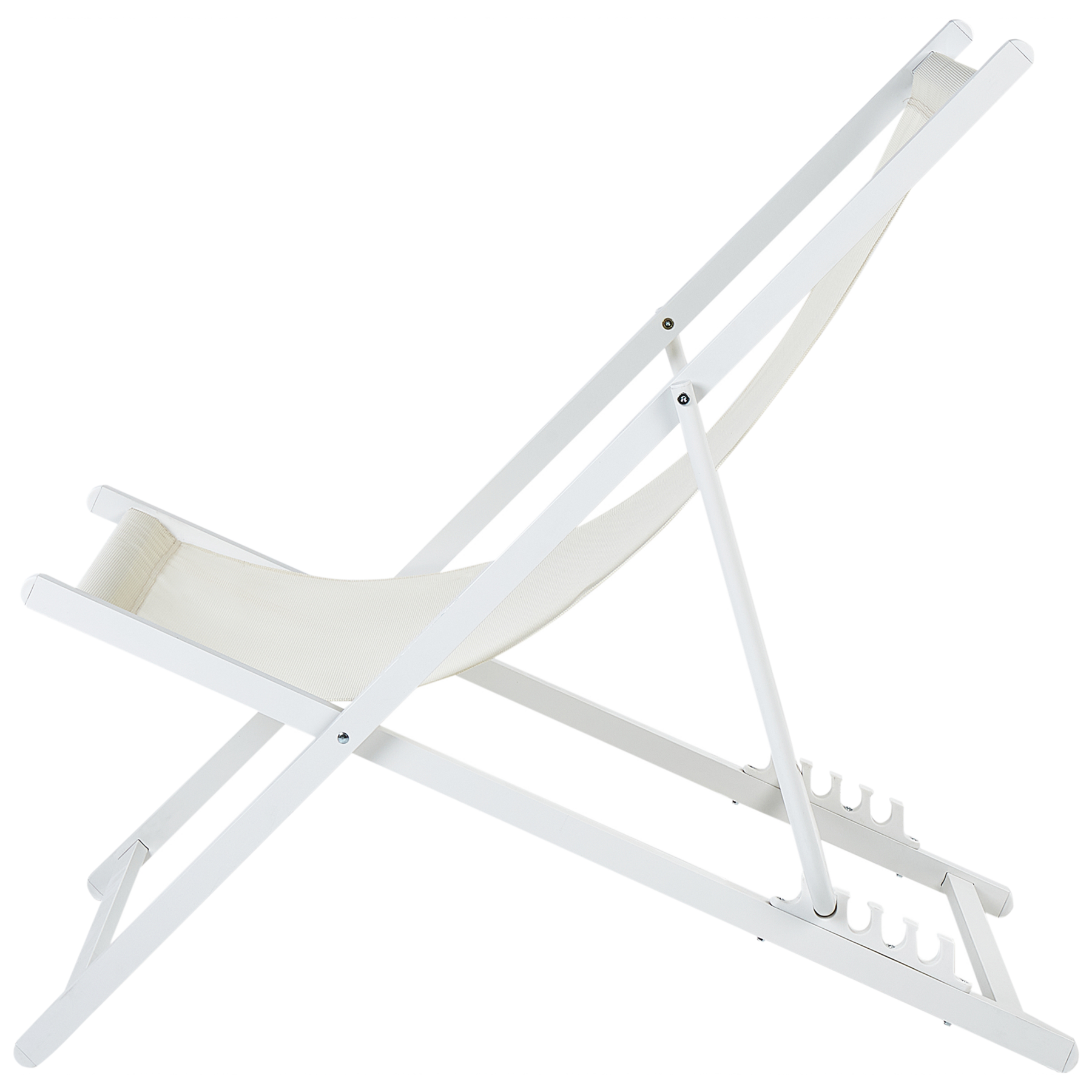 Beliani - LOCRI  II - Strandstoel - Beige|Wit - Polyester