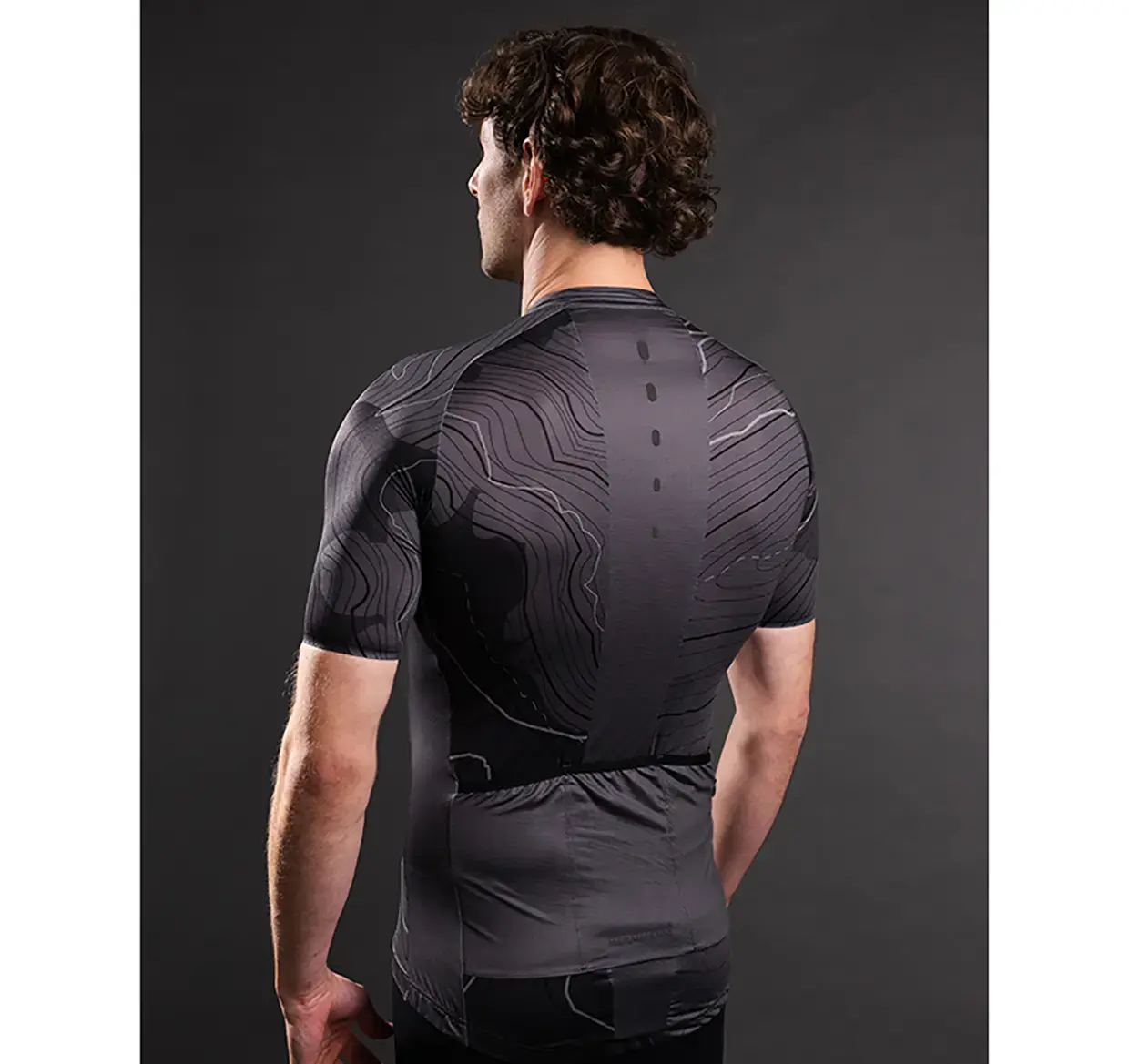 Megmeister Aero Topo Print Summer Fietsshirt Korte Mouwen Grijs Heren
