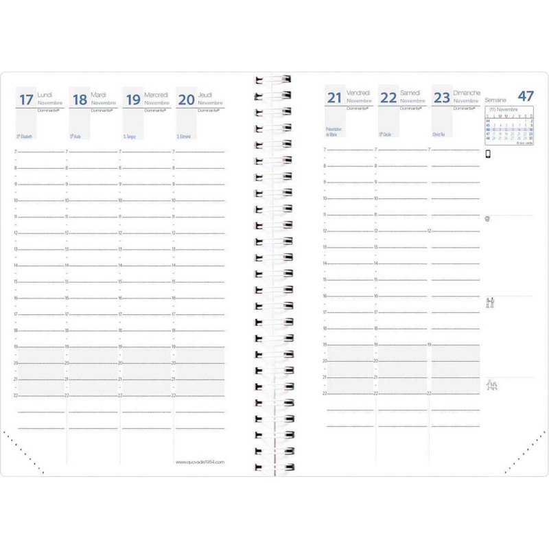 Agenda Quo Vadis Time & Life Large semainier - année 2027 - 16 x 24 cm