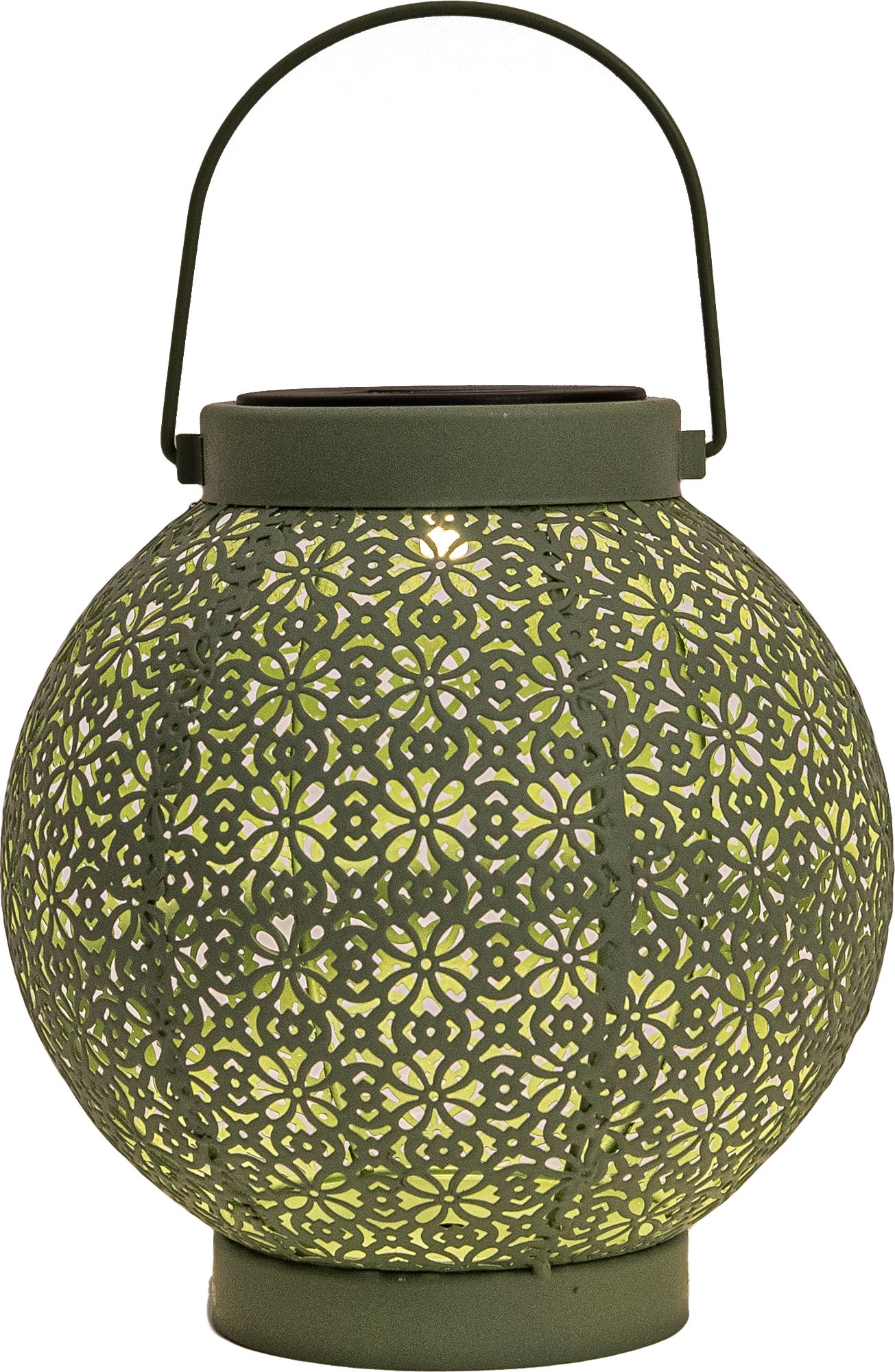 Anna's Collection solar lantaarn groen D 18 H 19 cm