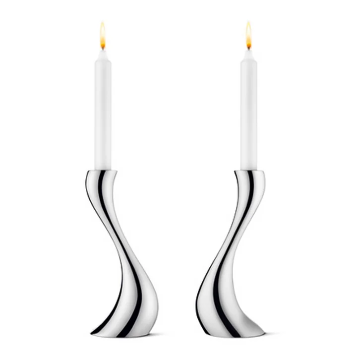 Georg Jensen - Cobra Kerzenleuchter, 16, 20 und 24 cm (3er-Set)
