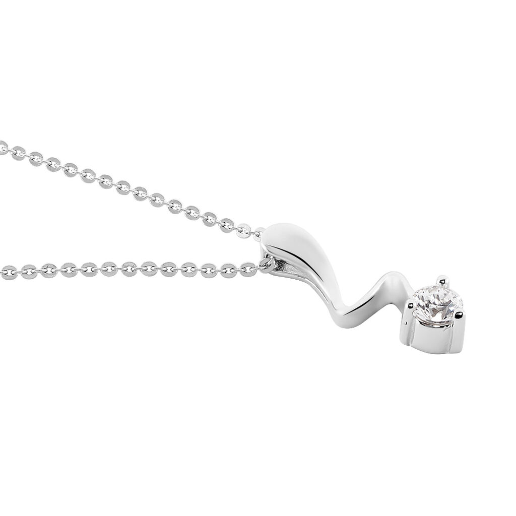 Collier Yedaz Argent Blanc Oxyde De Zirconium