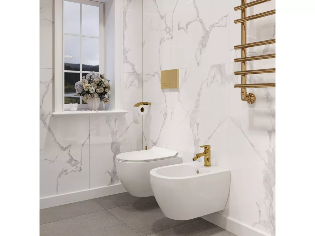 Cuvette Wc Suspendue Rea Carter Rimless Duroplast/Slim/Zm N White