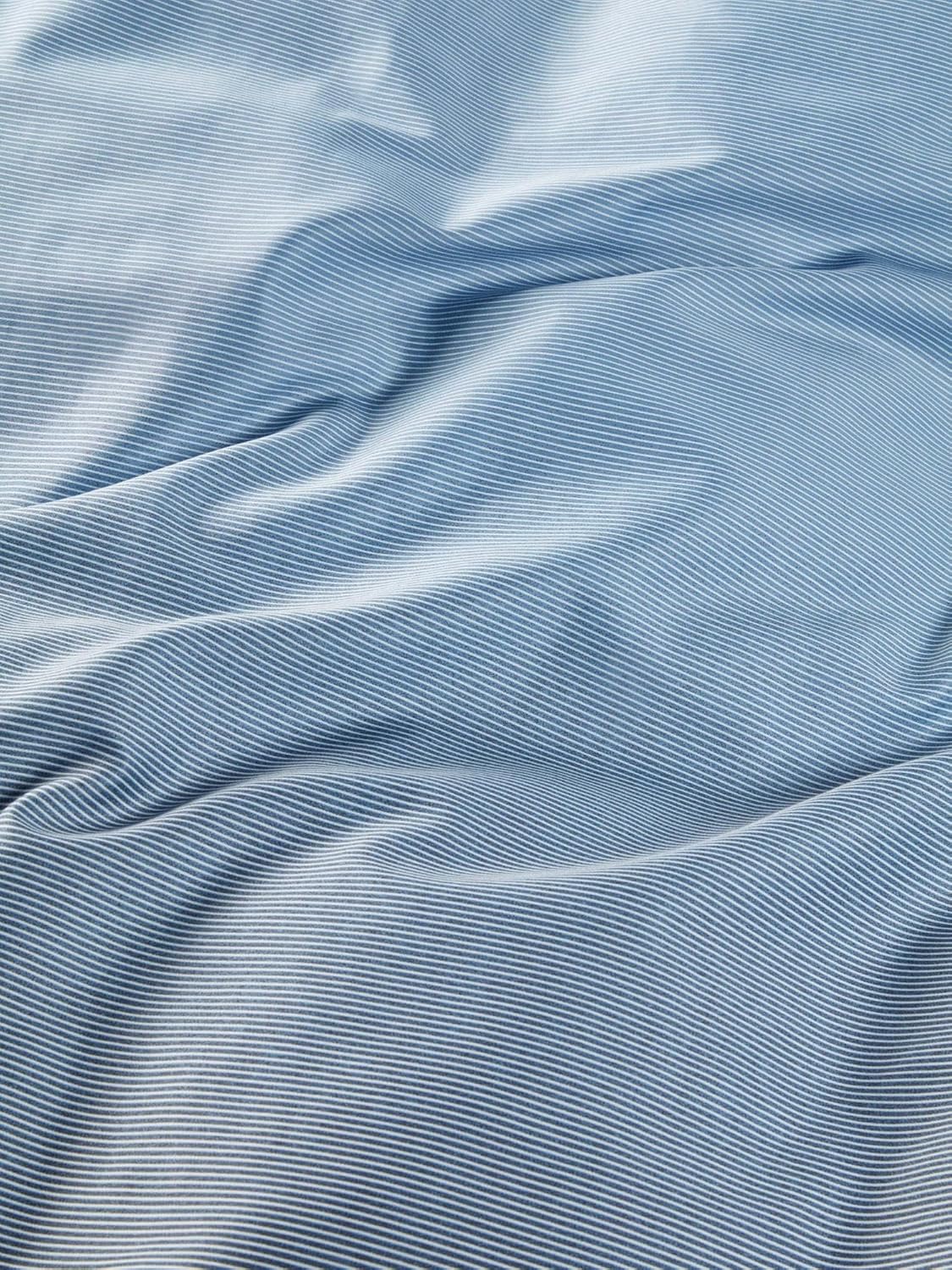 MARC O'POLO Bettwäsche Jorn Calm Blue, 135x200 + 1x 80x80 cm - 100% Bio-Baumwollsatin 215TC - Streifen