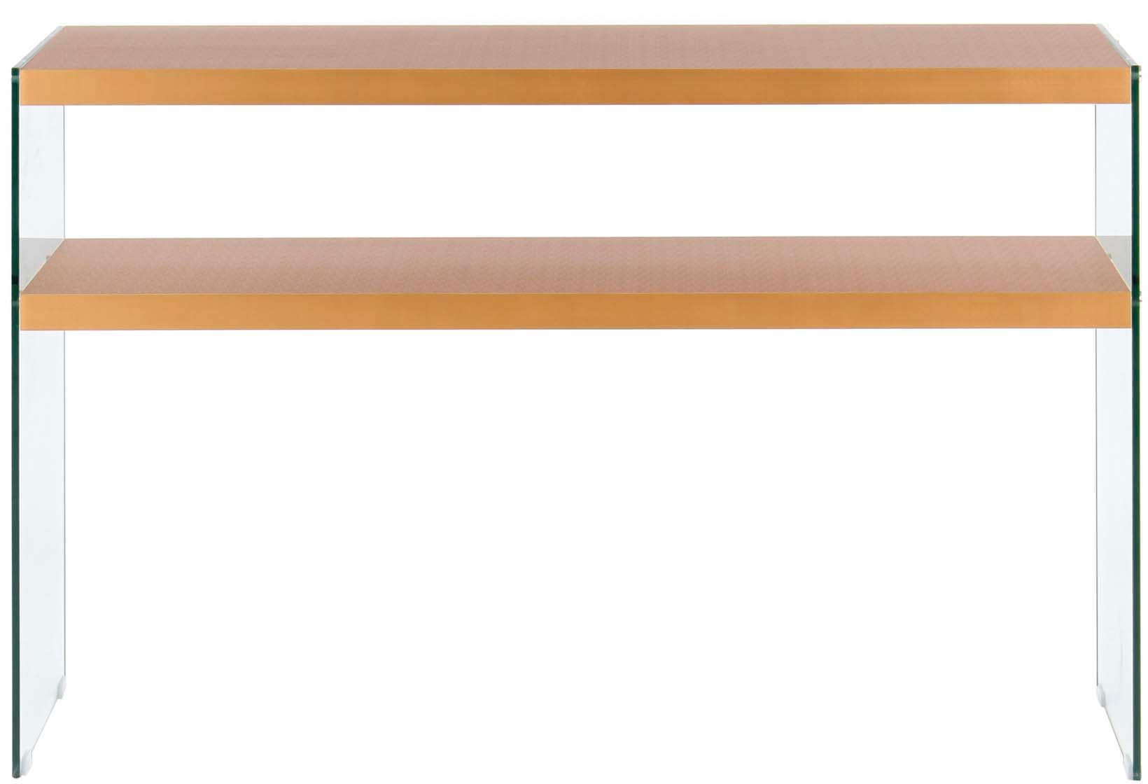 Kayoom Konsolentisch »Elementary, eckige Form, viel Ablagefläche« 1 Stk. tlg. Ablageflächen, gehärtetes Glas, pflegeleicht, unifarbenes Design