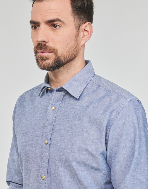 Jack & Jones - JJESUMMER SHIRT L/S Azul