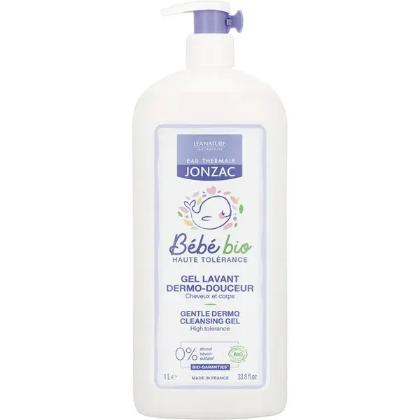 Gel de Limpeza Facial Orgânico Dermo-Gentle para Bebês Jonzac Thermal Water 1L