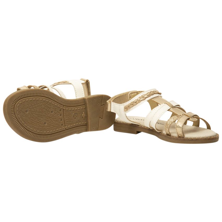 Nu-pieds à brides fantaisie pour fille - Blanc