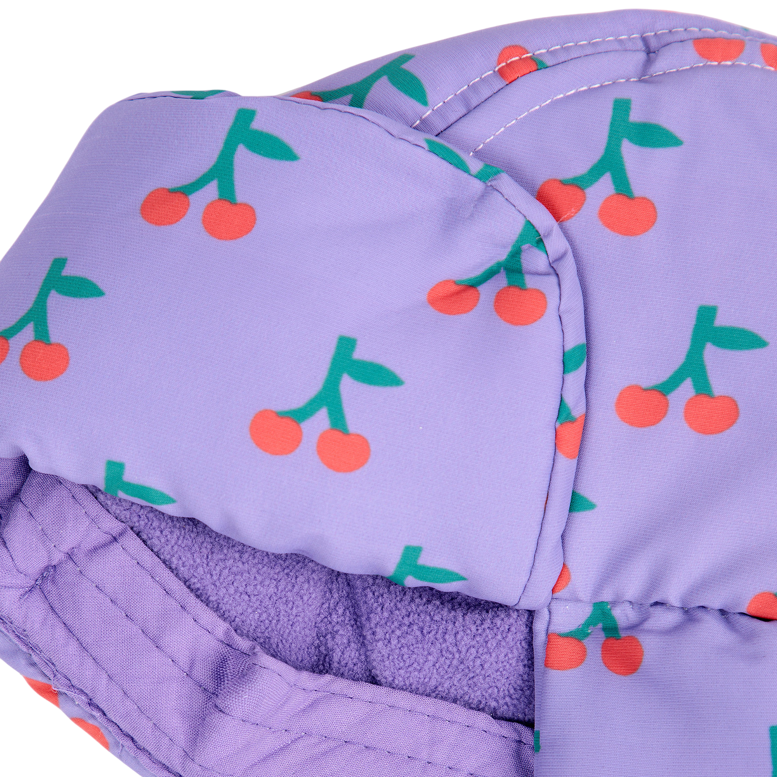 Baby Mütze Chapka Cherry all over Purple