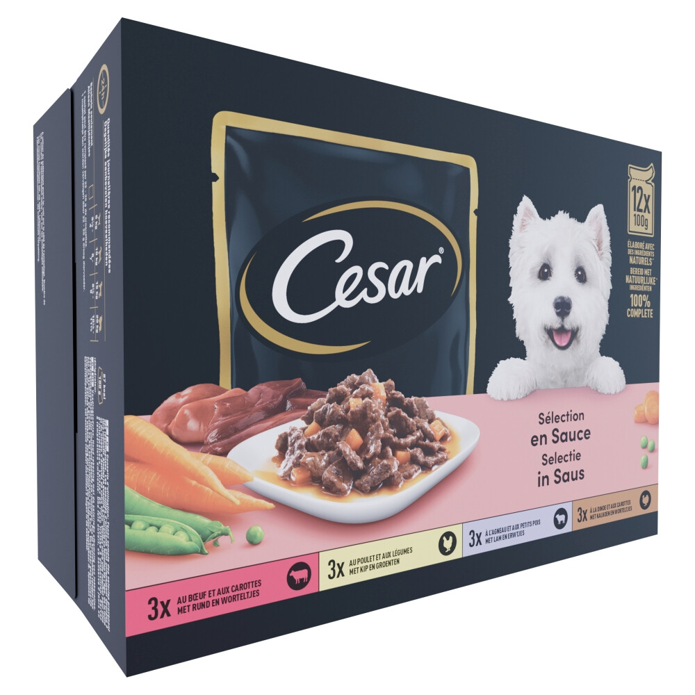Cesar Maaltijdzakjes 12-pack in Saus12 x 100 gr