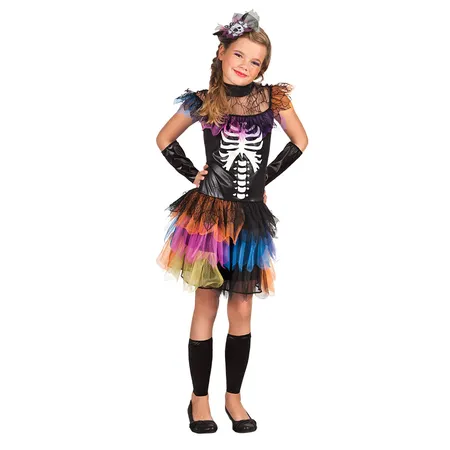 BOLAND Kinderkostüm Skeleton Princess (7-9 Jahre)