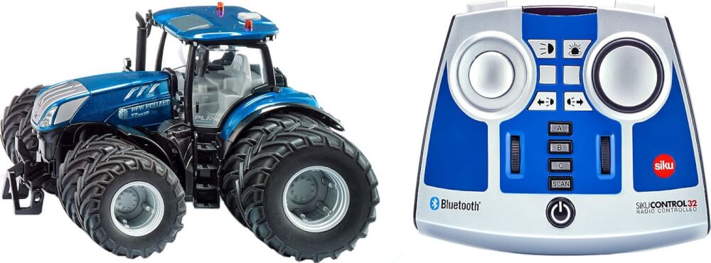 SIKU 6739 New Holland T7.315 mit Doppelreifen u. Bluetooth App-Steuerung m. Fernsteuerung