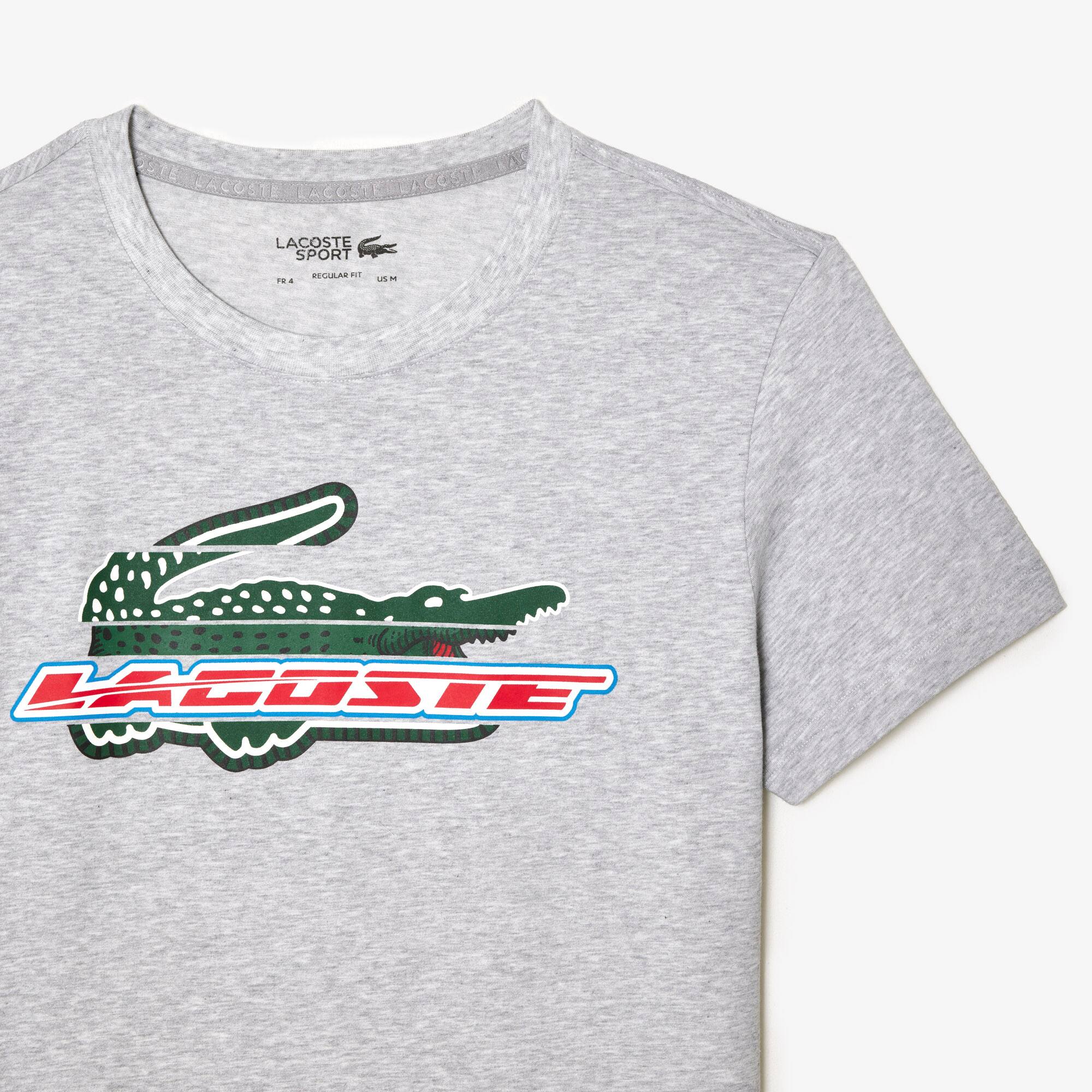 T-shirt homme Lacoste Sport regular fit en coton biologique T-Shirts - Gris - Lacoste - Homme