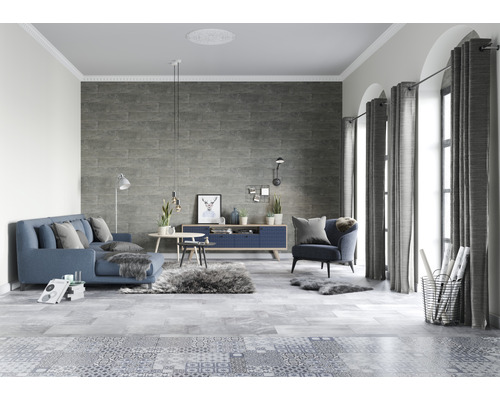 Vliesbehang 812435 Selection Home Collection stenen grijs