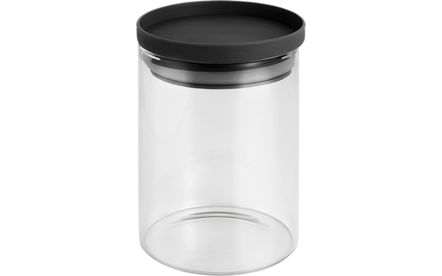 Metaltex  Aroma Line Vorratsdosen rund aus Glas mit Silikondeckel