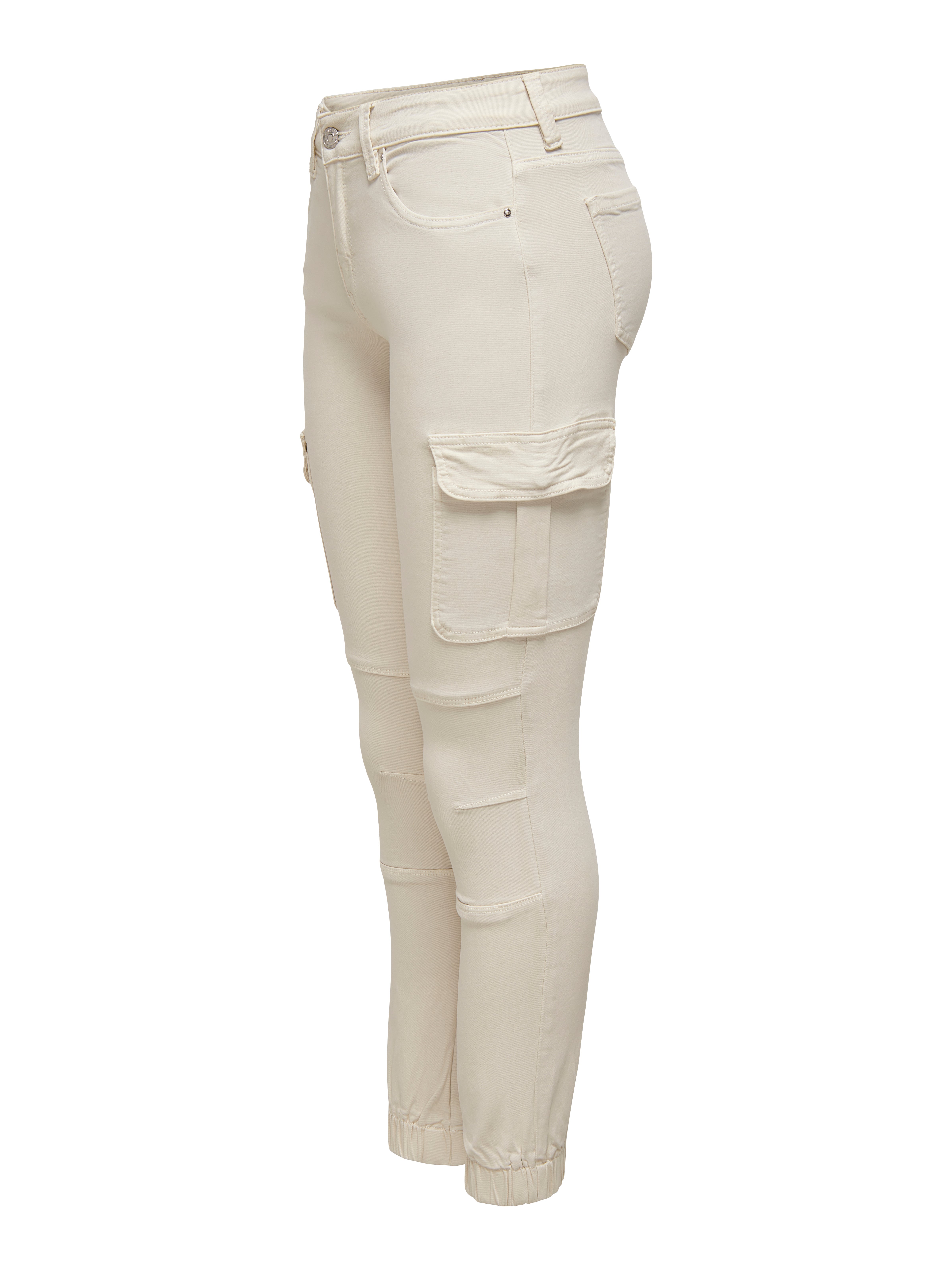 ONLMISSOURI Mittlere Taille Slim Fit Cargo-Hose Pumice Stone