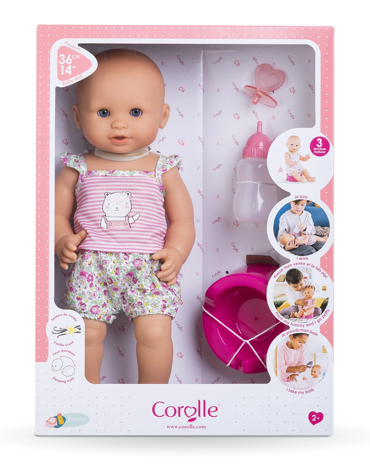 Babypuppe MON GRAND POUPON EMMA (36cm) mit Zubehör