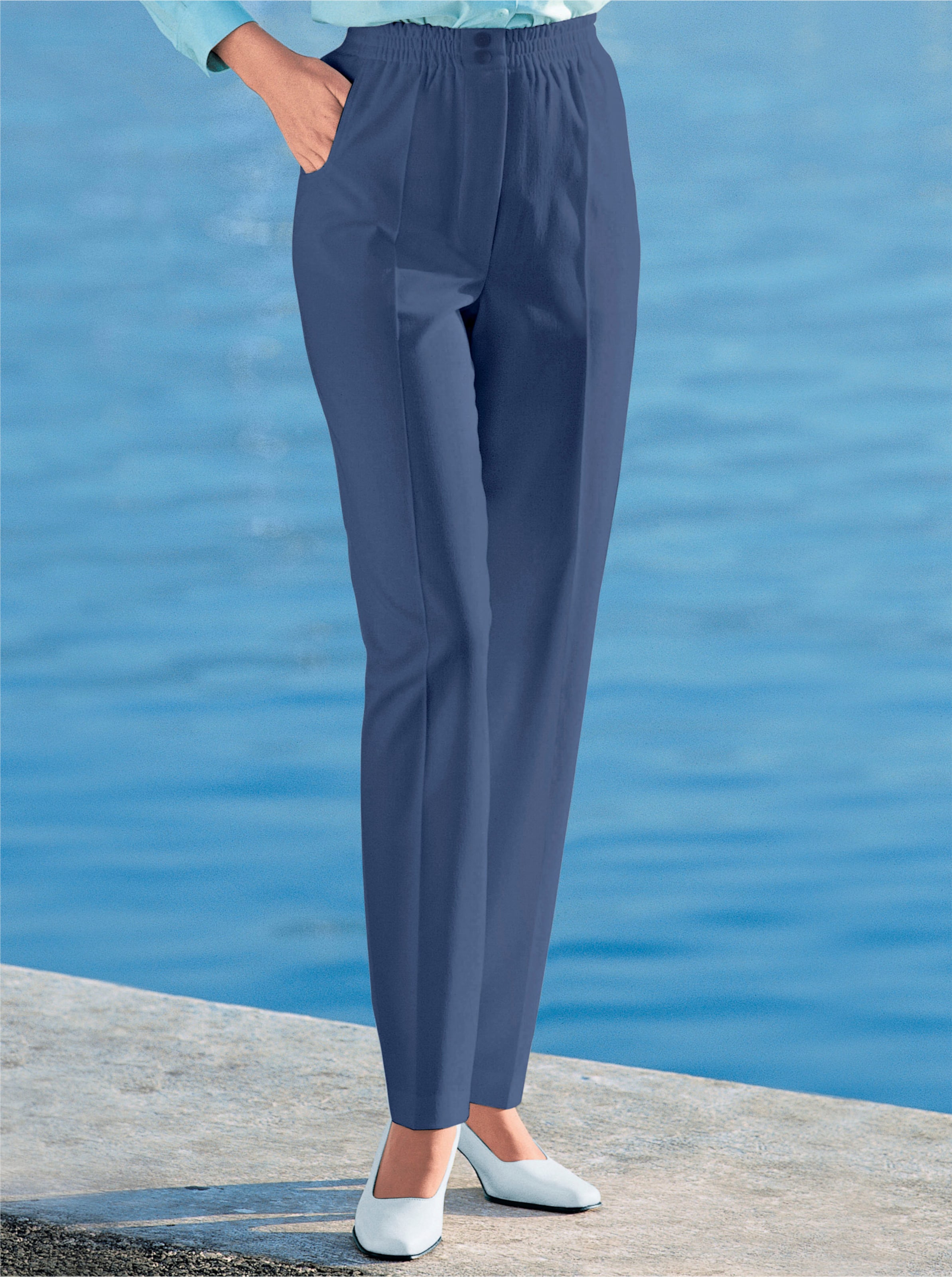 Schlupfhose in blau