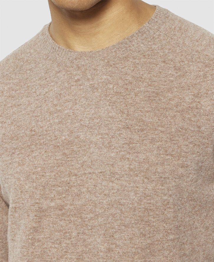 Knowledge Cotton Apparel FIELD o-neck knit - GOTS Kelp