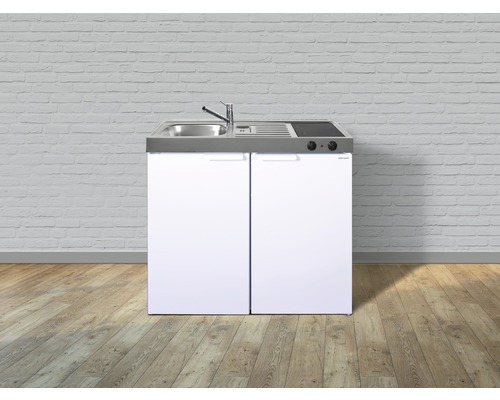 Stengel Keukens Minikeuken met apparatuur Kitchenline 100 cm wit hoogglans voorgemonteerde variant links 1110000004100