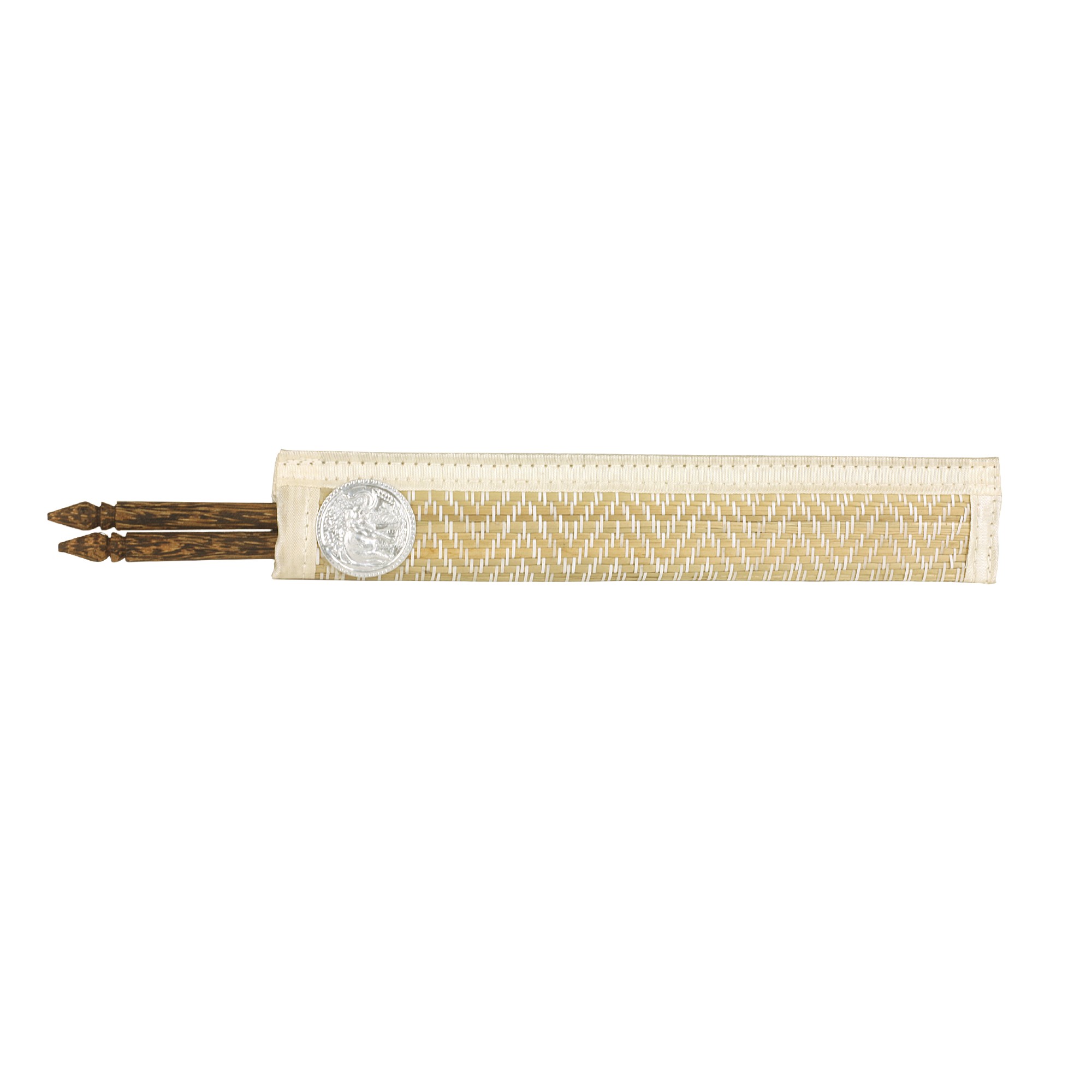 Essstäbchen 'Elefant', Palmholz, in Köcher, creme, L 25 cm zu 3,80