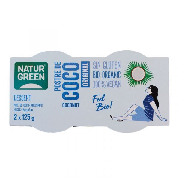 Naturgreen Sobremesa de Coco Original Bio 2x125g