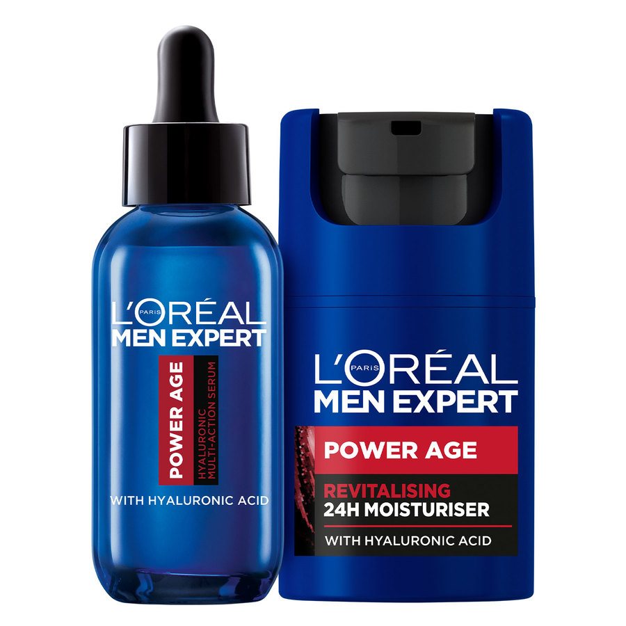 L'Oréal Paris Men Expert Power Age Hyaluronic Multi-Action Serum 30ml + Power Age Revitalizing Moisturiser 50ml