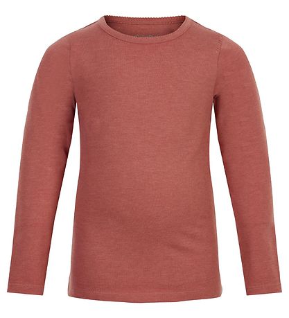 Minymo Pullover - 2er-Pack - Canyon Rose/Weiß m. Blumen