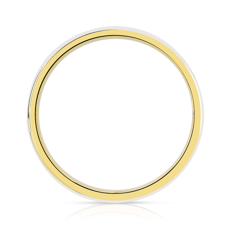 Alliance platine 950 et or 750 jaune