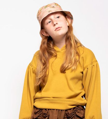 Christina Rohde B?llehat - Beige m. Blomster