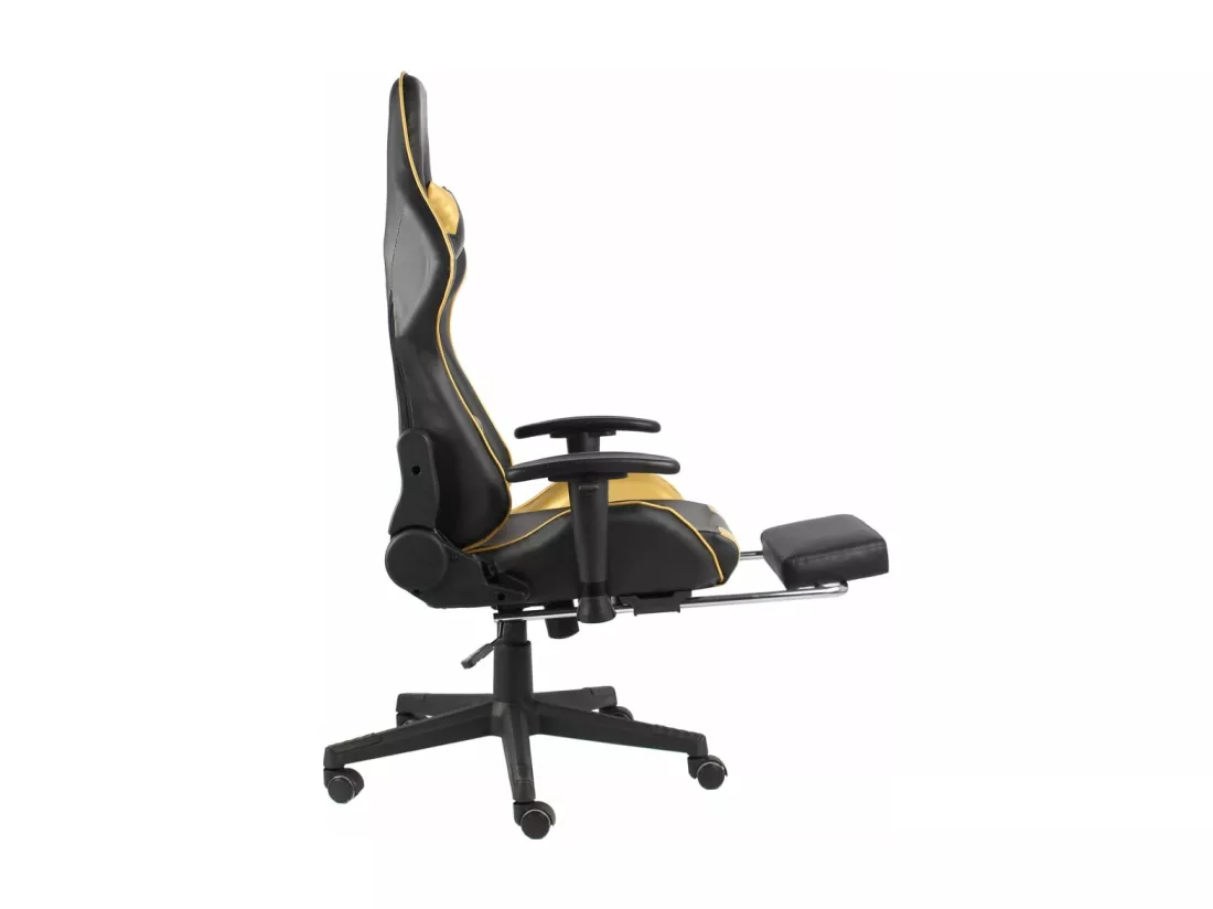 Chaise de jeu pivotante avec repose-pied Doré PVC