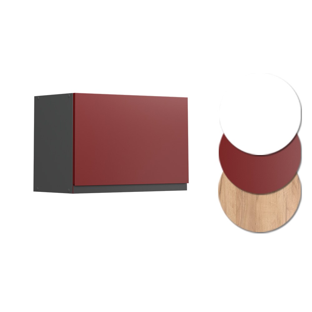Vicco Hängeschrank flach Küchenschrank Küchenmöbel R-Line J-Shape Anthrazit Rot 60 cm modern