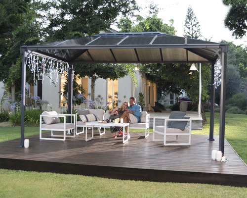 Palram Paviljoen – Canopia Martinique 4300 Deluxe incl. hor 430 x 295,5 cm antraciet