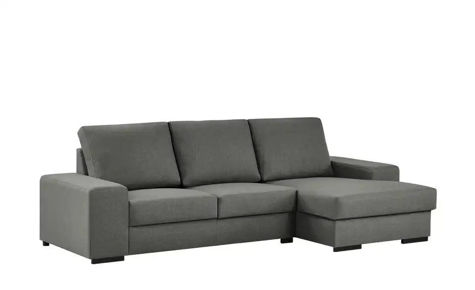 Ecksofa Rome Anthrazit rechts Webstoff