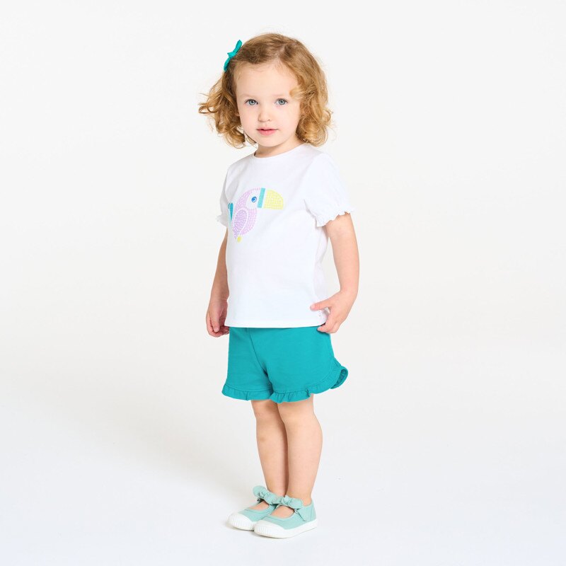 Short en molleton léger bleu bébé fille Bleu