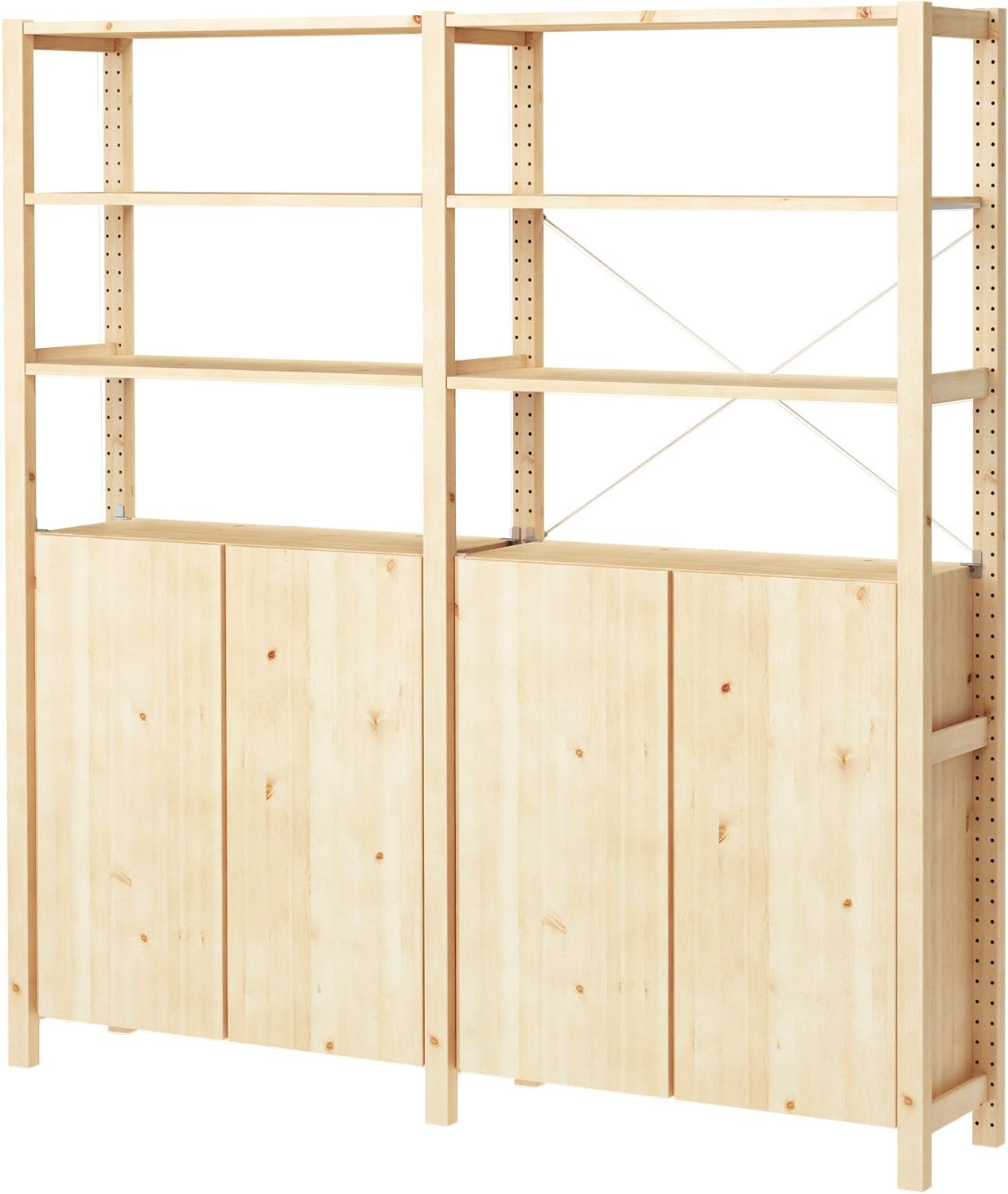 Ikea IVAR 2 Fächer/Regale/Schrank, 174x30x179cm, Kiefer