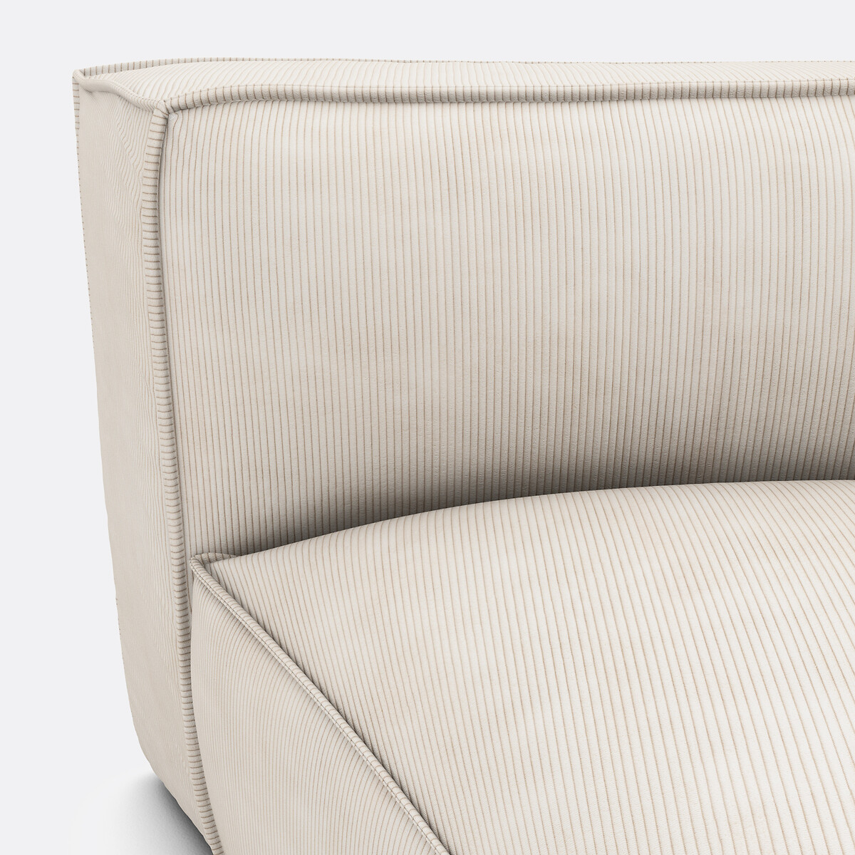LA REDOUTE INTERIEURS<br>Canto modular aberto, veludo cotelê Seven