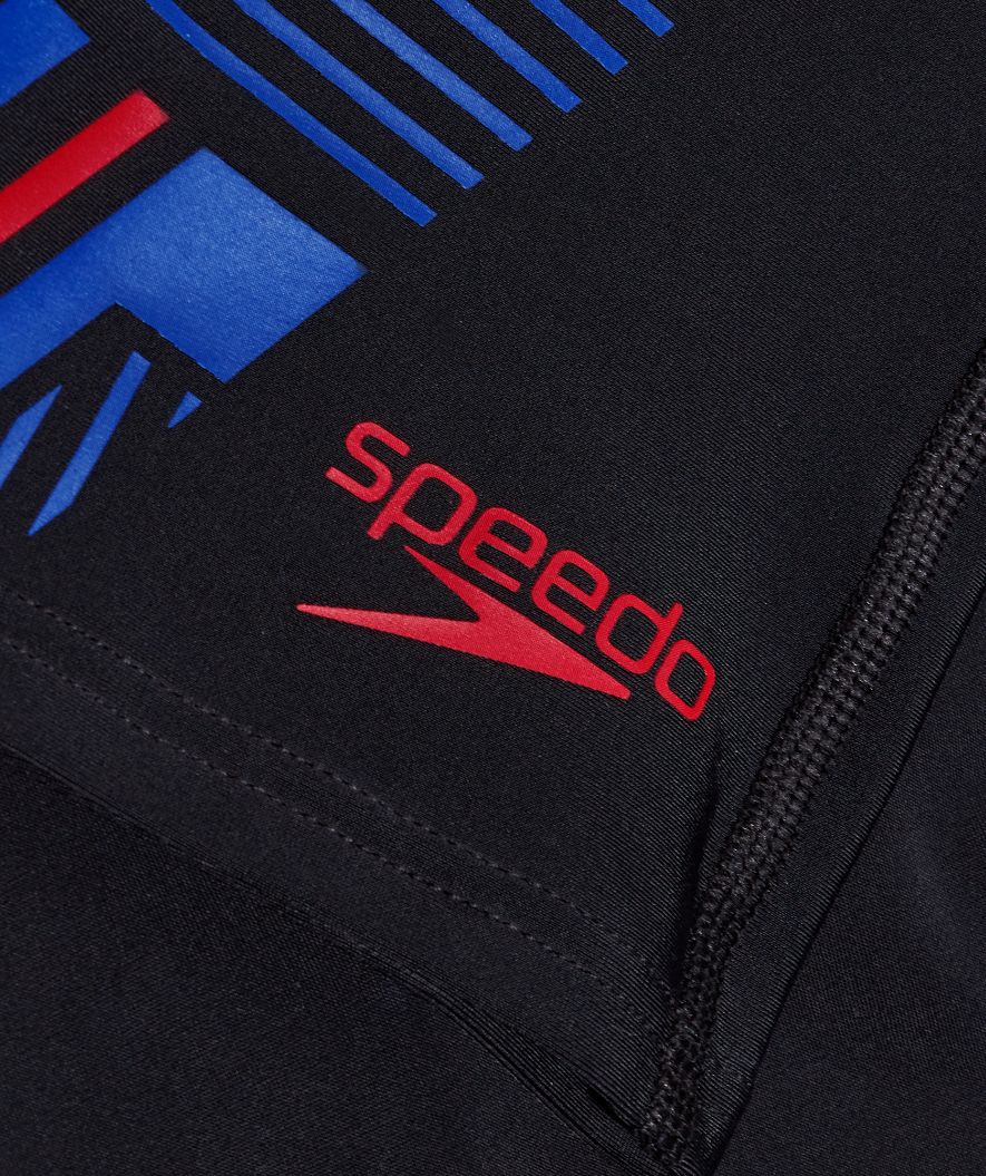 Speedo aquashorts til mænd - Tech Print - Sort/blå