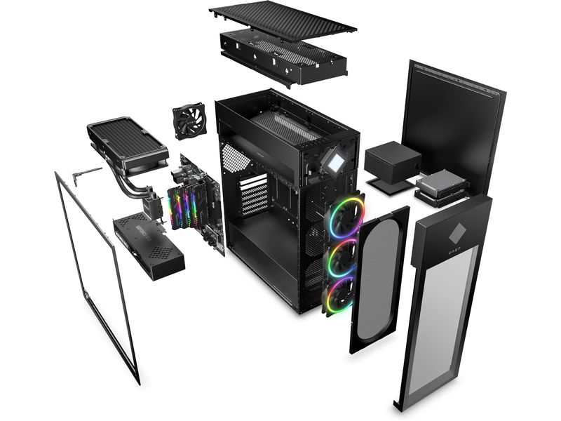 HP Gaming PC OMEN 45L GT22- 3758nz Performanter Gaming-PC im puristischen Design mit leistungsstarkem Intel-Prozessor und  RTX 5090 Grafikkarte