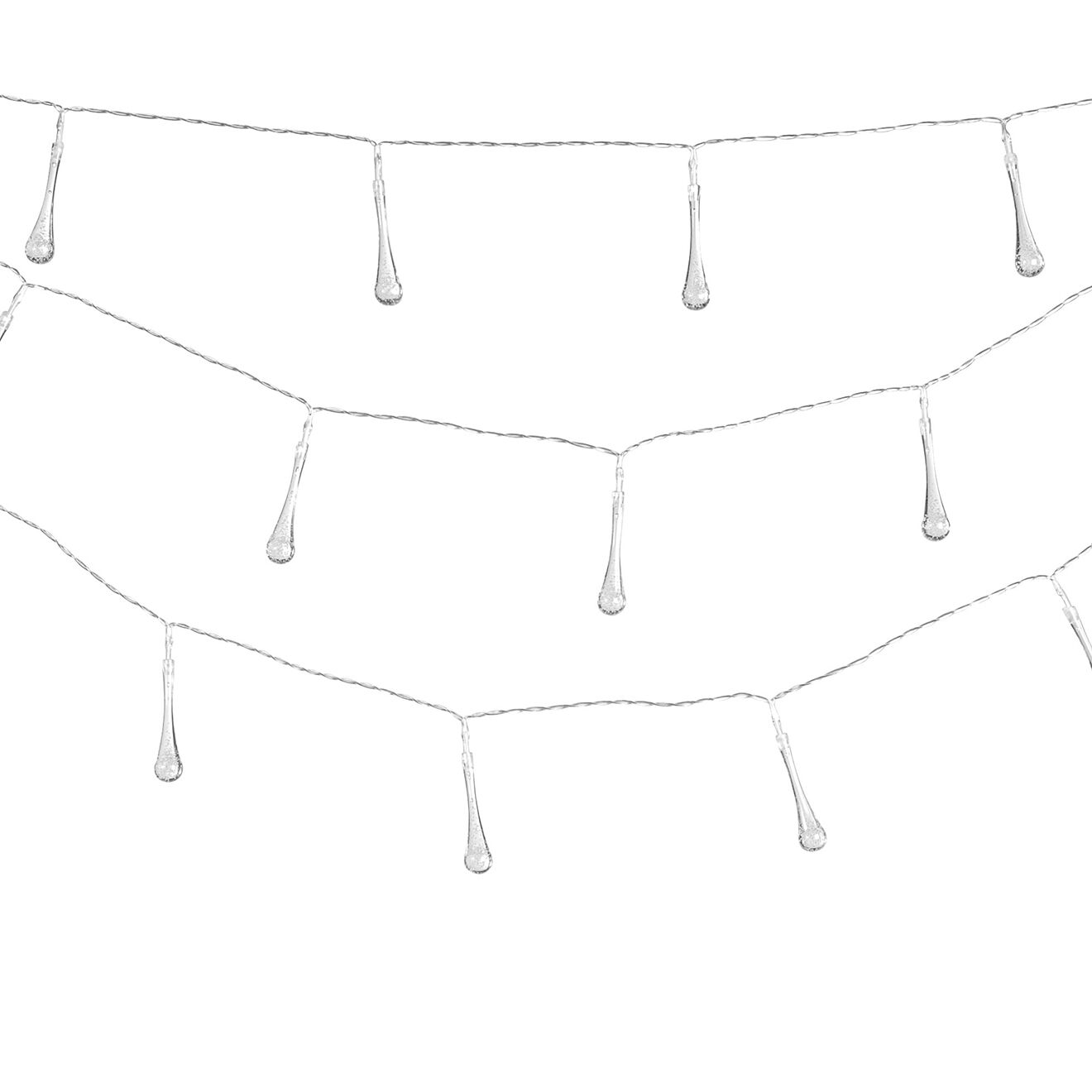 Pratik Garden Guirlande solaire Gouttes blanc/transparent - 2.8 m