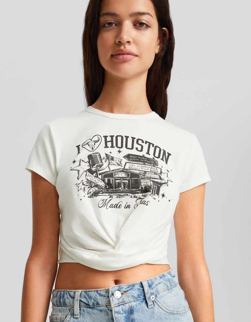 Camiseta de manga curta com estampa