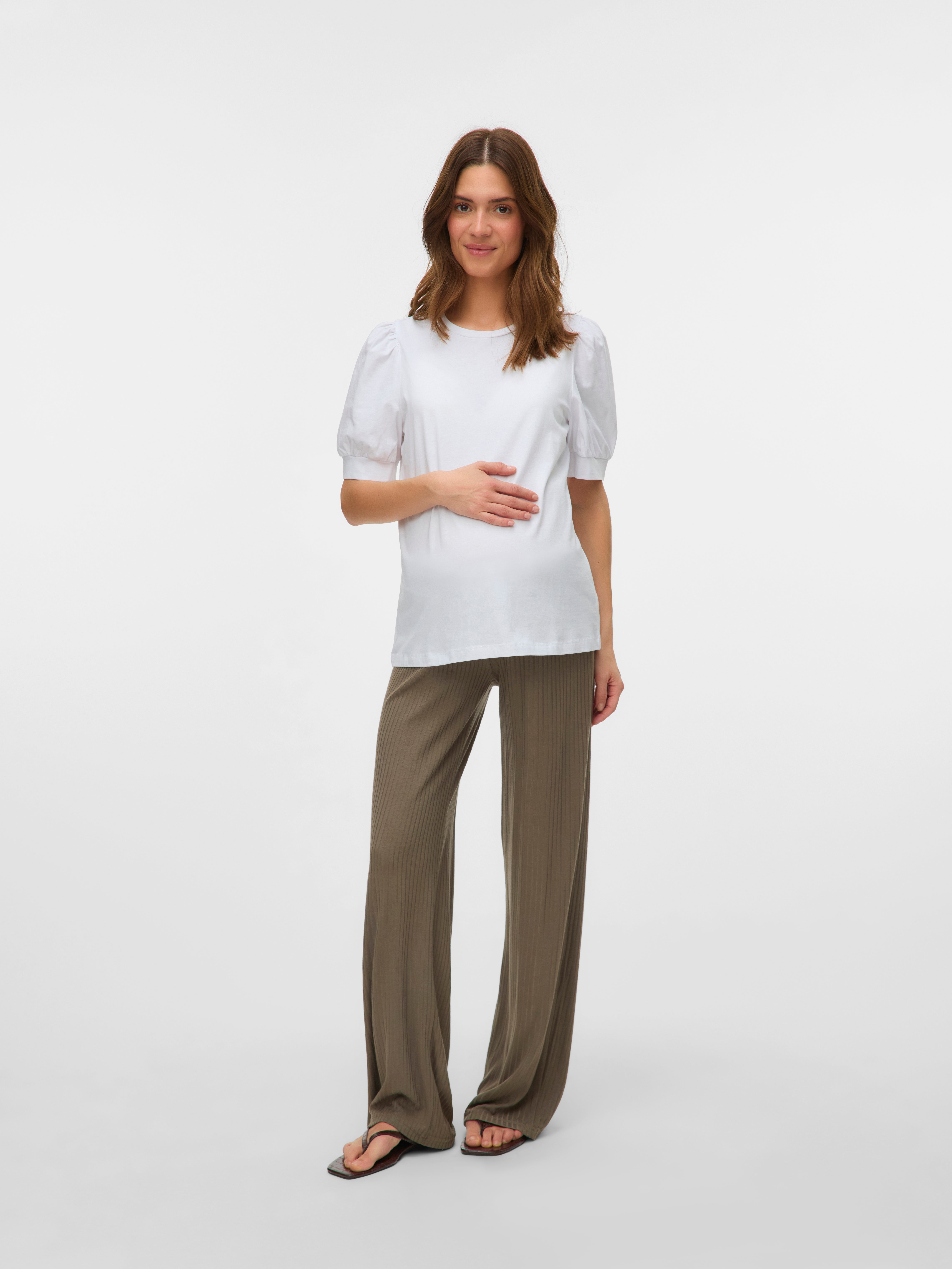 Regular fit O-hals Ballonmouwen T-shirts